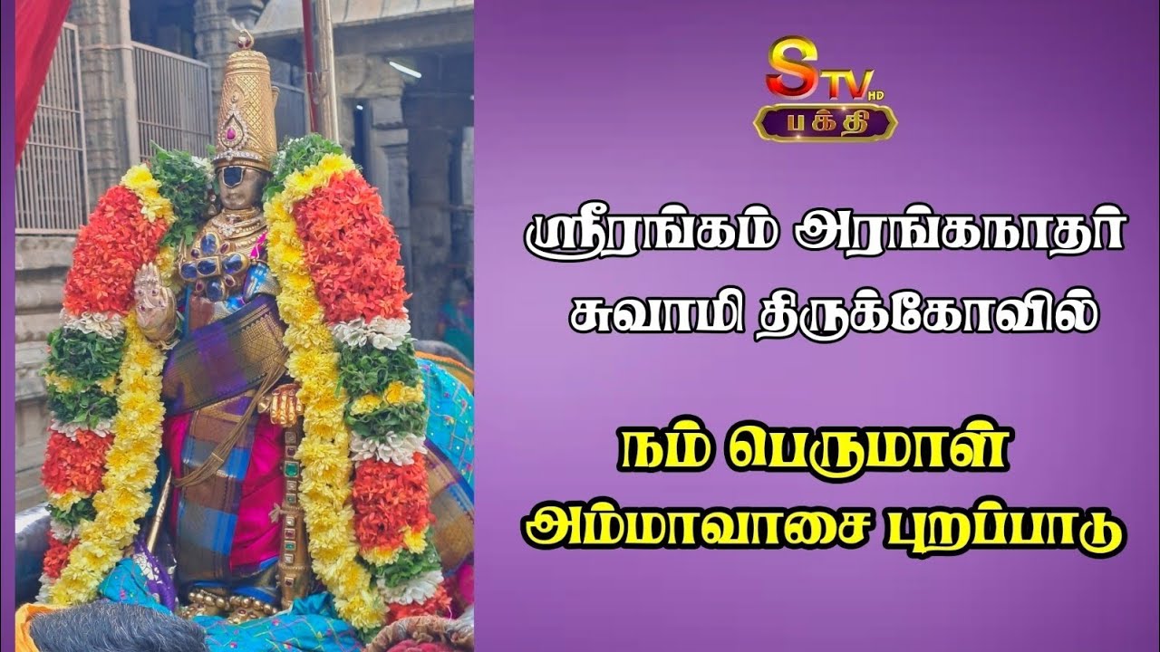 திருச்சி அரங்கநாத சுவாமி கோவிலில் திருக்கோயில்நம் பெருமாள் அம்மாவாசை புறப்பாடு..