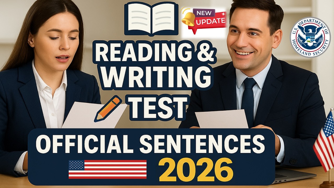80 Official Reading & Writing Sentences for US Citizenship Interview 2026
