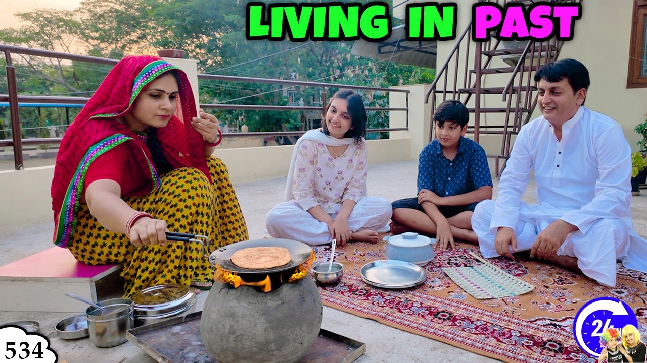 LIVING IN PAST | Ep 534 | Family Challenge 24 hrs | Living without electricity | Aayu and Pihu Show