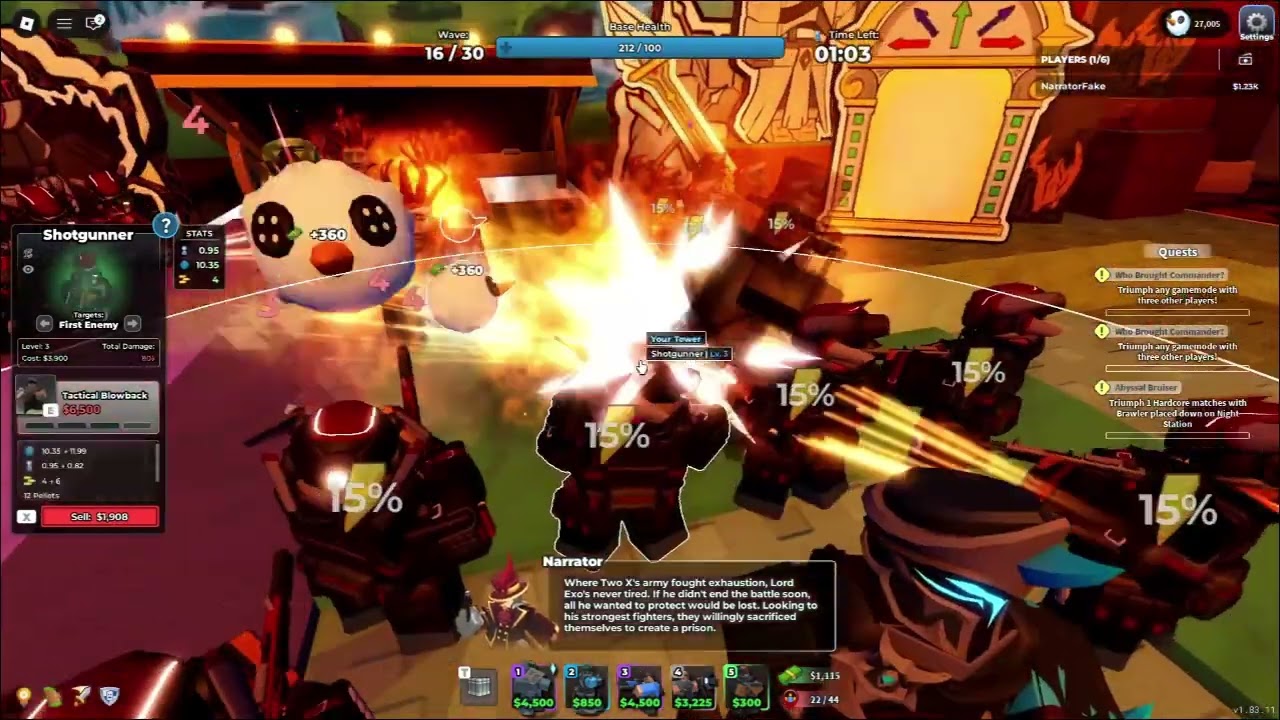 Narrator solo grind event! ( Tower defense simulator )