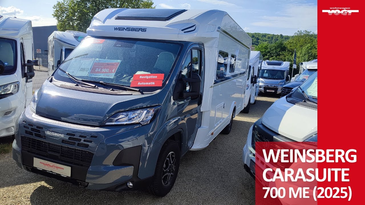 Weinsberg CaraSuite 700 ME (2025): Teilintegriertes Wohnmobil mit Raumbad und toller Ausstattung 😍