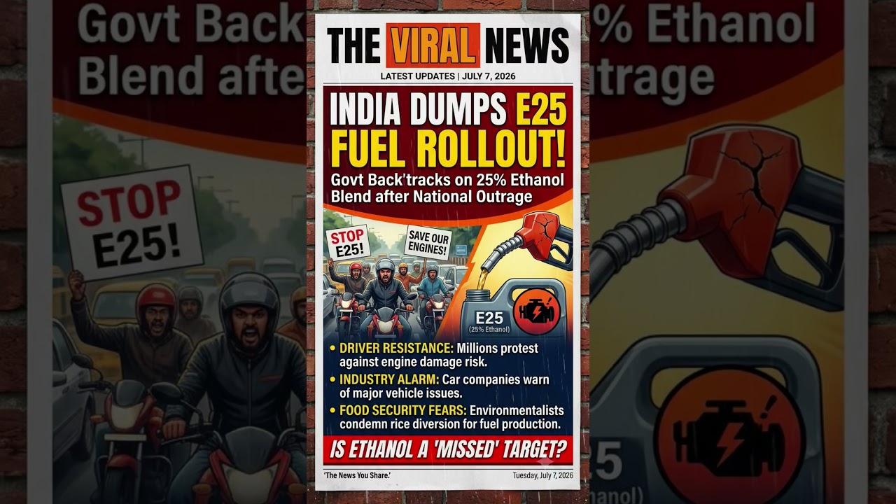 Govt Reconsiders E25 Fuel Rollout Following Driver and Industry Backlash #e20petrol