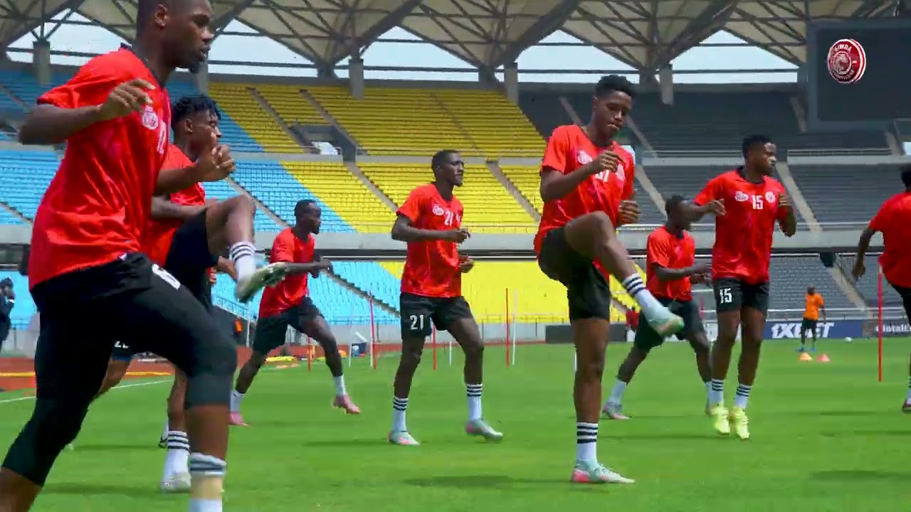 KIKOSI KIMAFANYA MAZOEZI YA MWISHO UWANJA WA BENJAMIN MKAPA TAYARI KWA MCHEZO DHIDI YA ESPERANCE