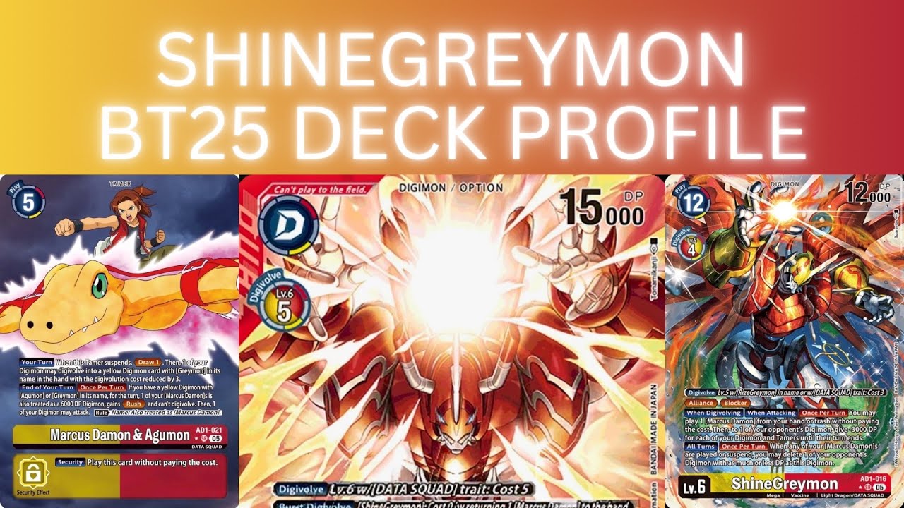 Marcus For Game 2.0! Digimon TCG ShineGreymon BT25 Format Deck Profile