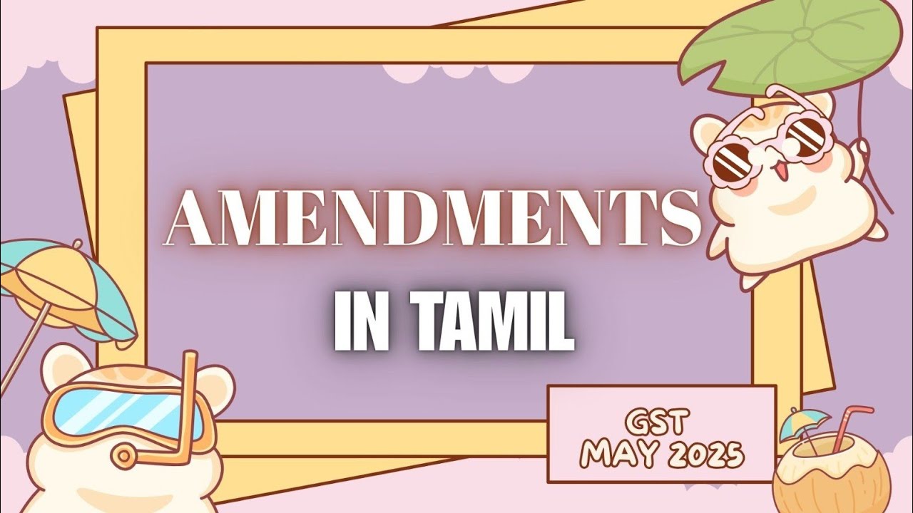AMMENDMENTS FOR EXAM POV🎯GST CA INTER IN TAMIL ⚡🪄