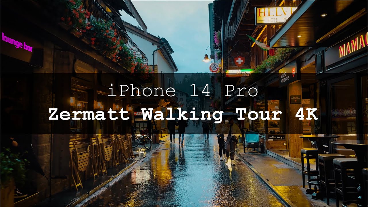 iPhone 14 Pro | ProRes 4K 30fps - Walking Tour Zermatt Switzerland