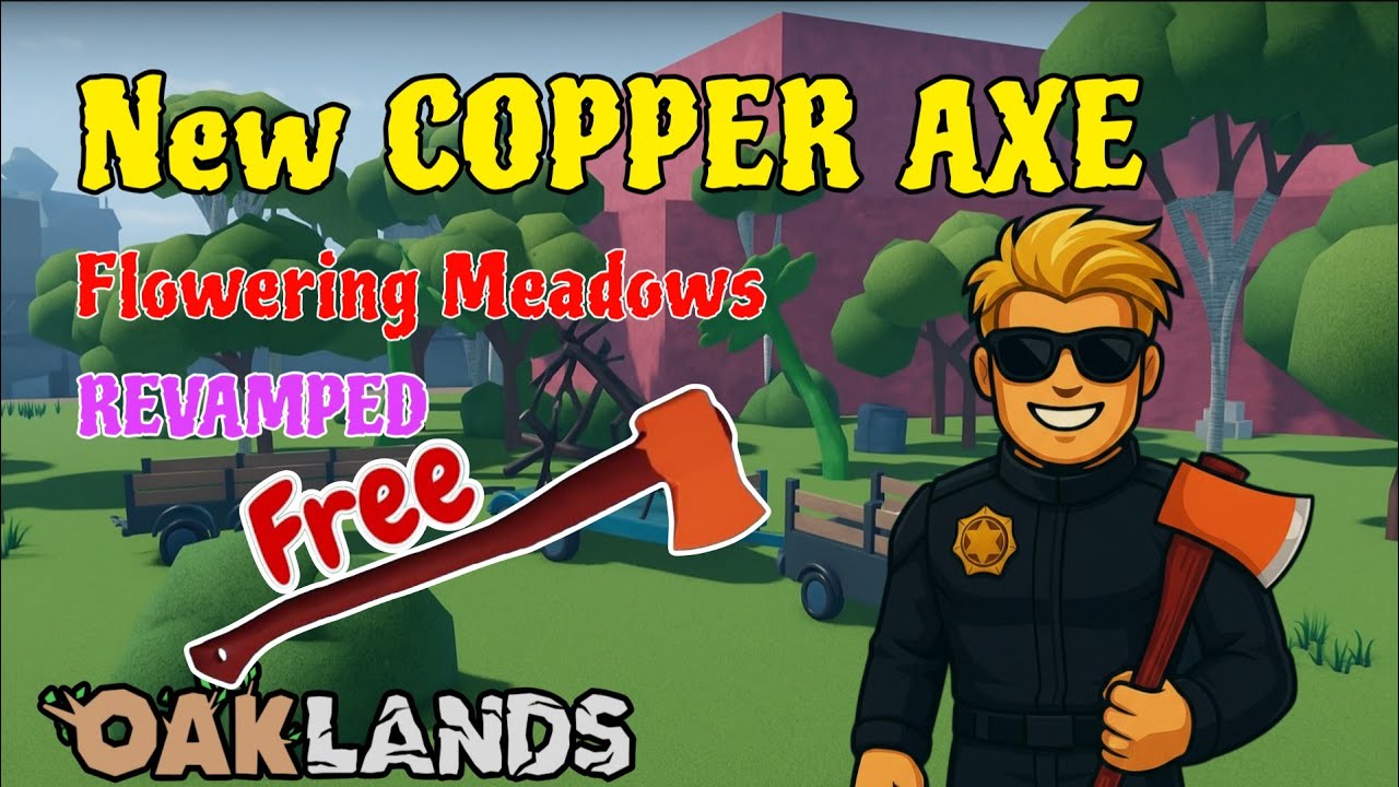 В игре Oaklands Roblox появился новый обновлённый медный топор! Изменения и как его получить.