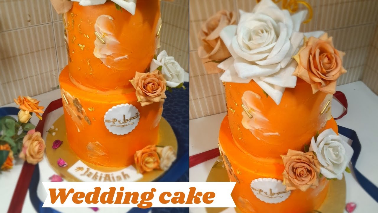 Butter Cream cake wedding cake |10 pounds cake urgent order |How to stack a cake |fatimacuisine2020