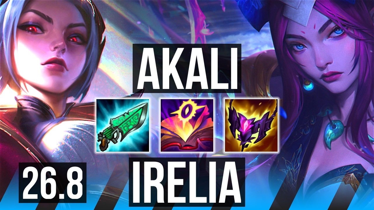 AKALI vs IRELIA (MID) | Perfect KDA: 17/0/4 | EUNE Master | 26.8