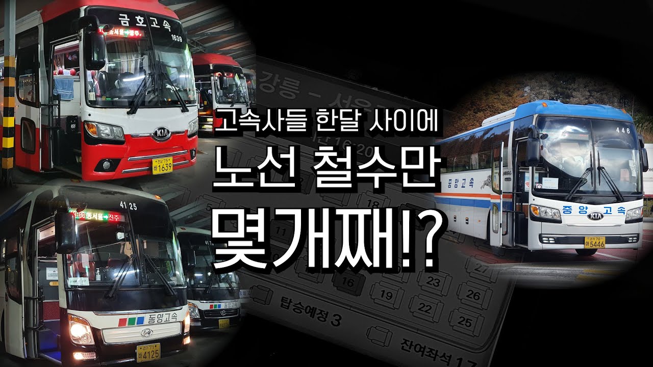 노선 철수에, 노선 맞교환에. 한 달 사이 이렇게나 많이? [금호고속, 동양고속, 중앙고속]