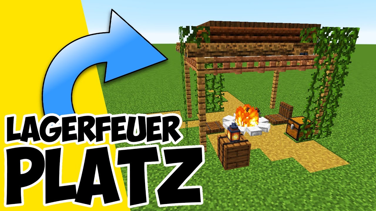 Minecraft Lagerfeuerplatz bauen | wie baut man in Minecraft einen Lagerfeuerplatz