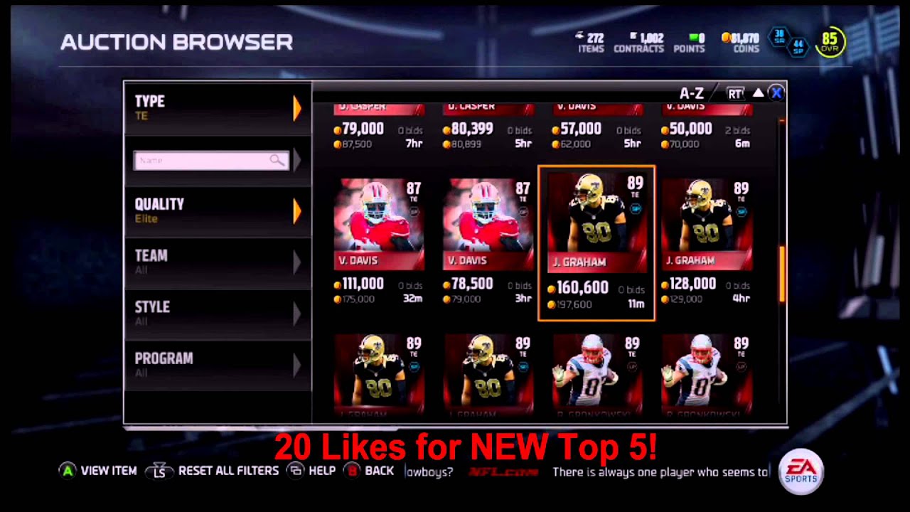 MUT 15 - Top 5 TE - Madden 15 Ultimate Team