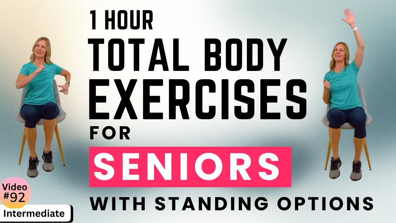 1-Hour Chair Exercise Program for Seniors | Cardio, Strength & Stretch for Full-Body Fitness