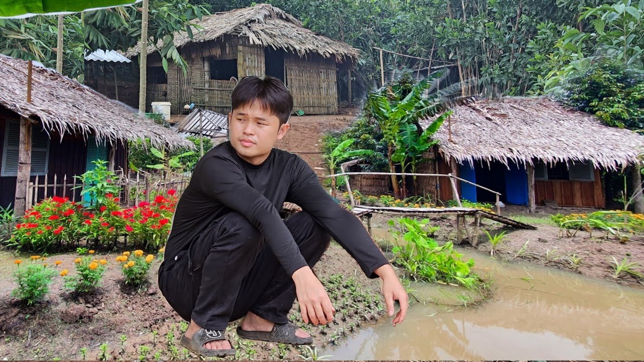 Linh has completed the new floors and stairs, and continues to build the cozy new kitchen.