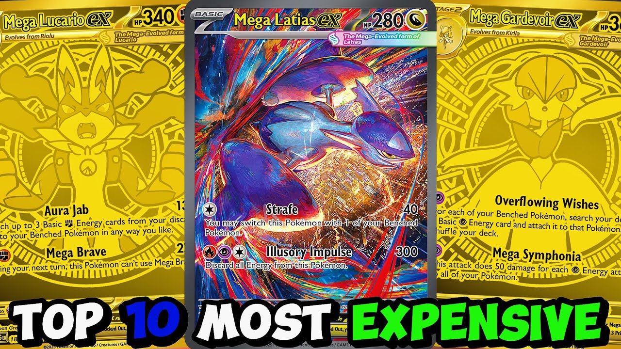 Top 10 Most Expensive Pokemon Cards From Mega Evolution