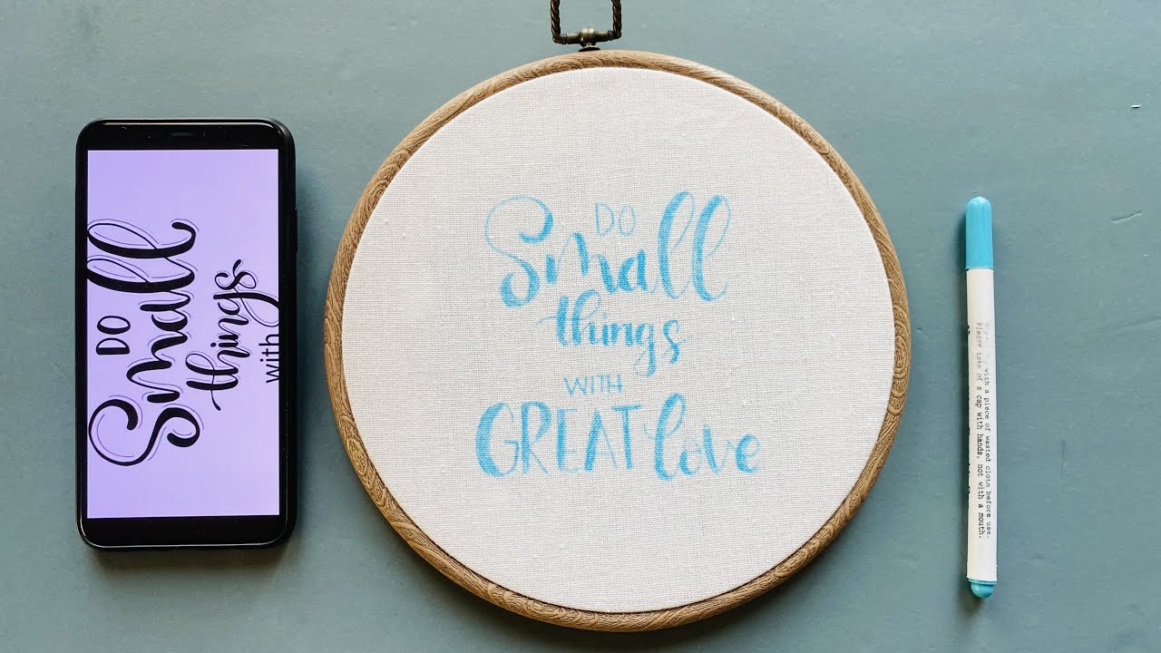 Tracing Method Using Phone |  How to trace Using Phone to Fabric | Embroidery By Afeei