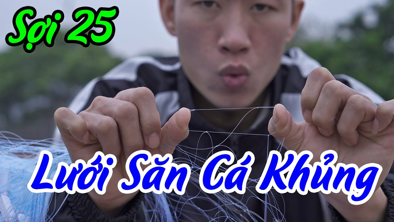 Lưới Đánh Cá 5 - 7 - 10kg bằng sợi cước thái rùa vàng 0.25mm | Cao 2m dài 90m mắt 10cm(then 5).