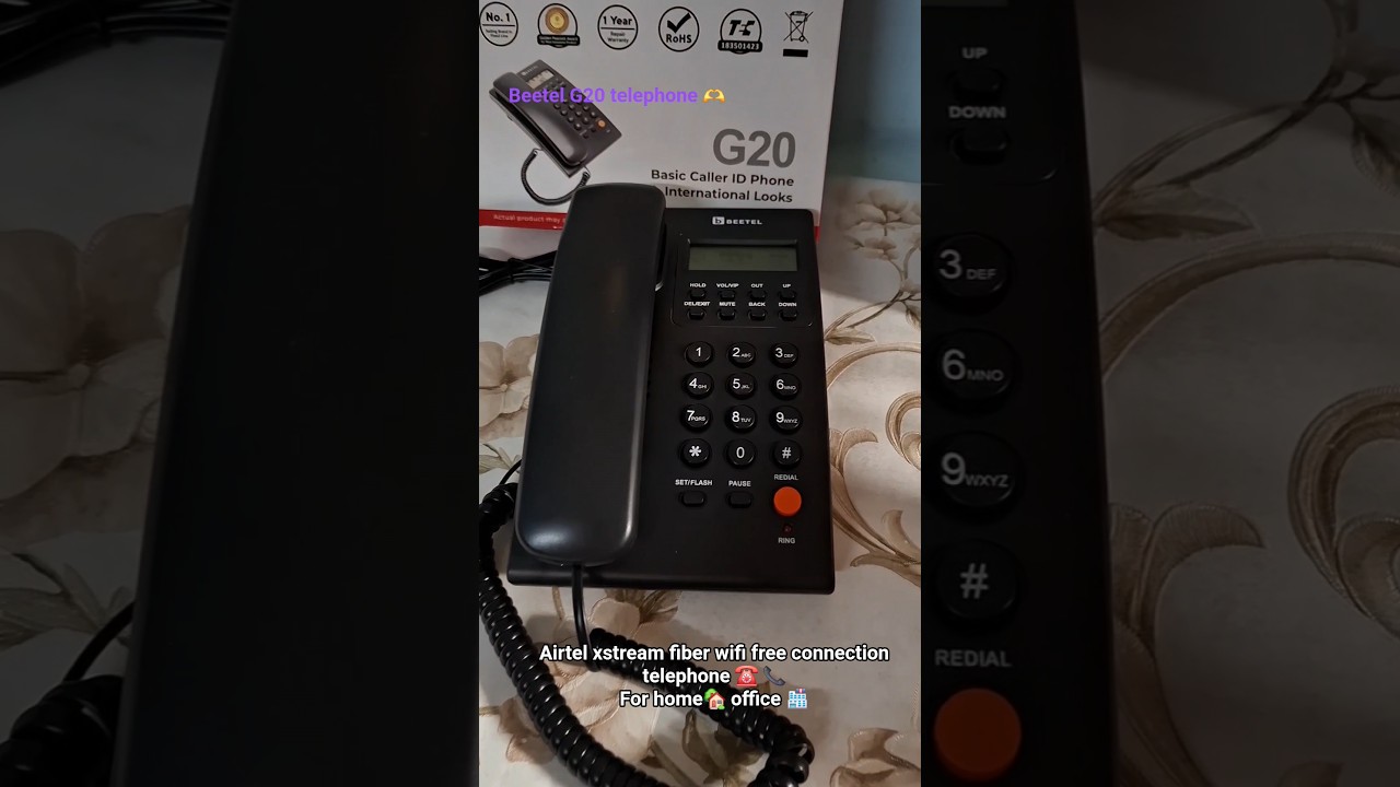 beetel G20 telephone for airtel xstream fiber wifi free connection📞☎️#unboxing #amazon #telephone