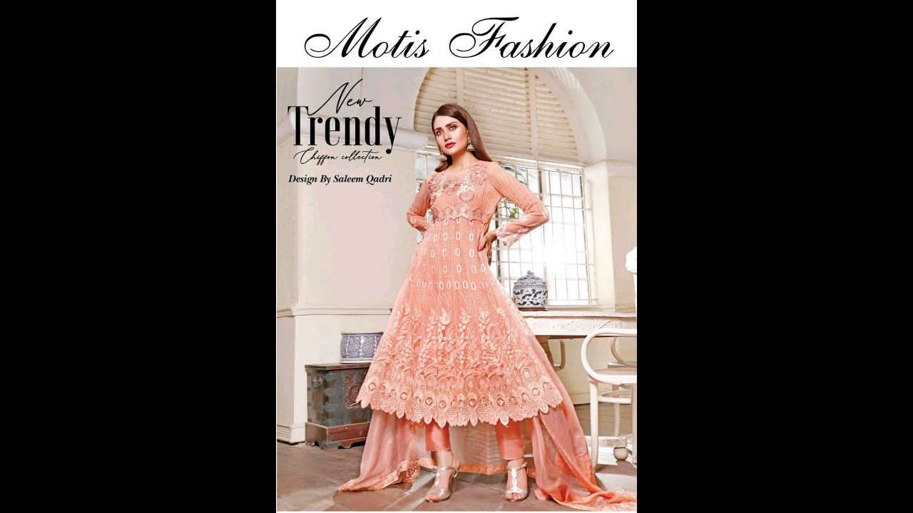 Motis Fashion Embroidered Chiffon Suits