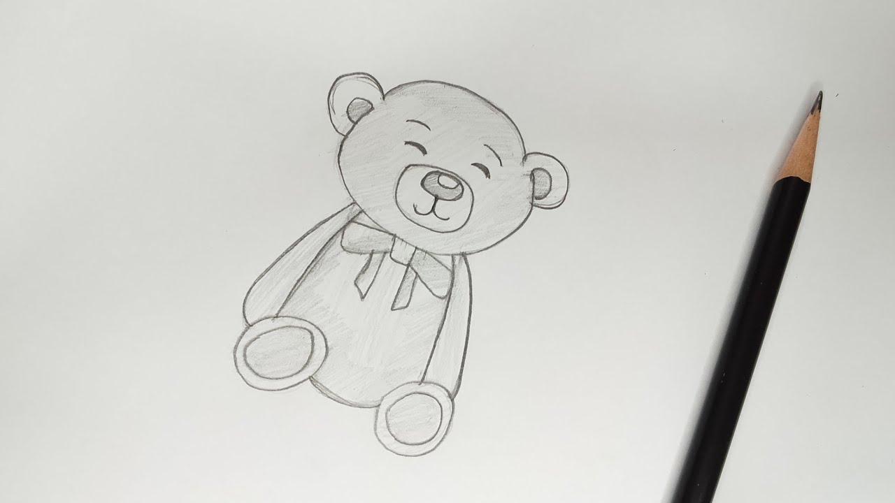 How to draw teddy bear drawing easy and simple @ArtbyManahil1 #drawing #teddybear #art 