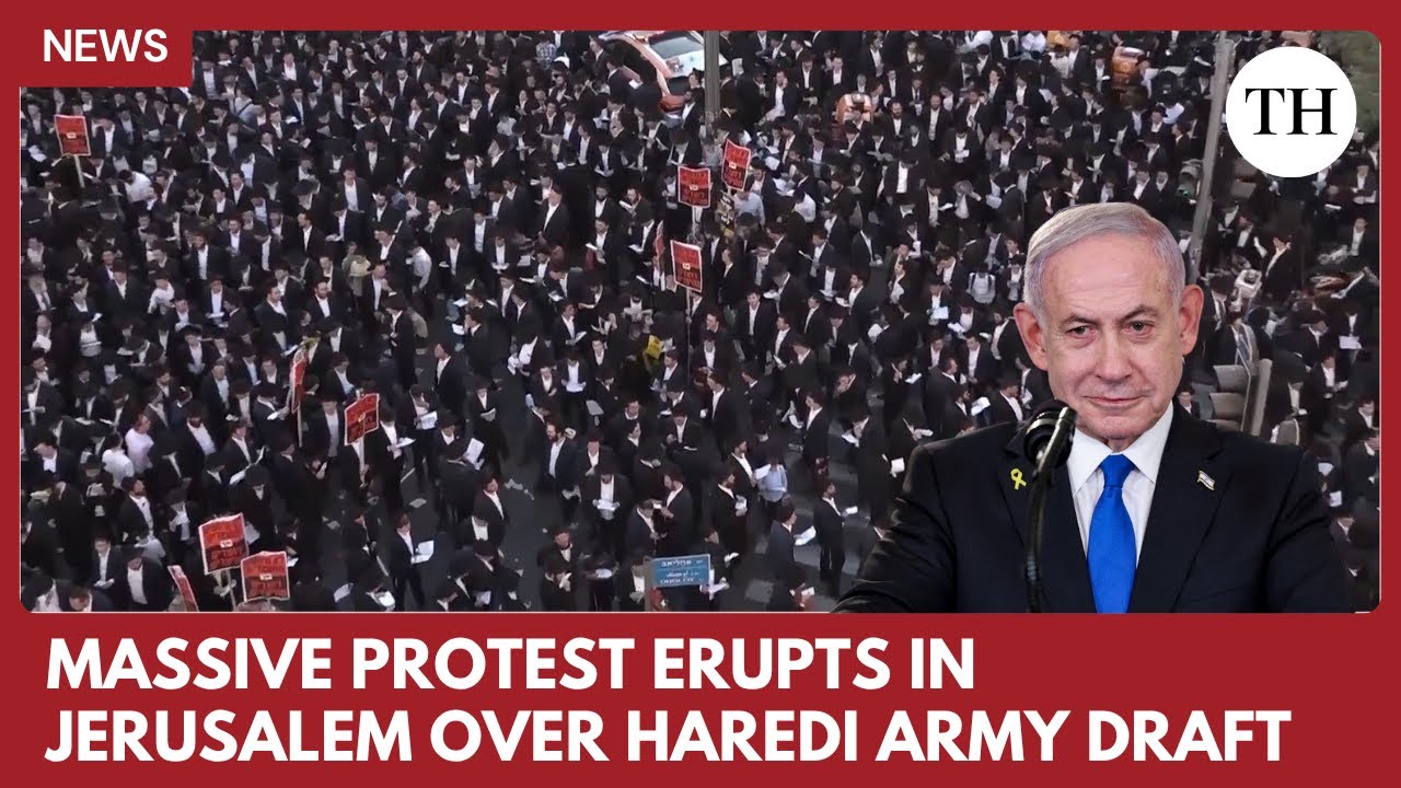 Thousands of Haredi Jews protest Israel&rsquo;s military draft law in Jerusalem