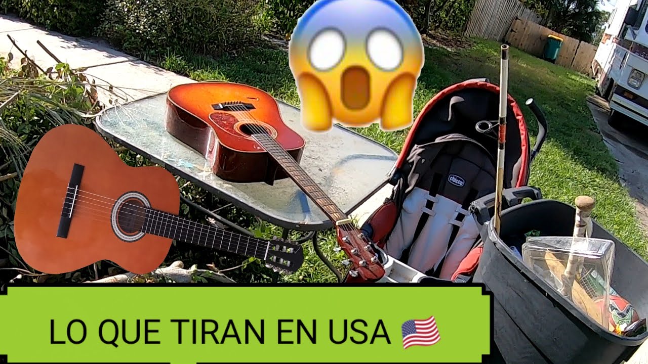 🔴ENCUENTRO GUITARRA EN LA BASURA 🔴 #LOQUETIRANENUSA 🇺🇸COSAS BUENAS Y GRATIS