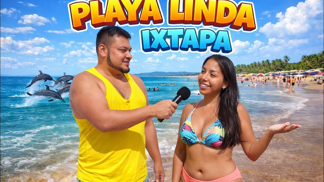Visitando playa linda en Mexico, con entrevistas