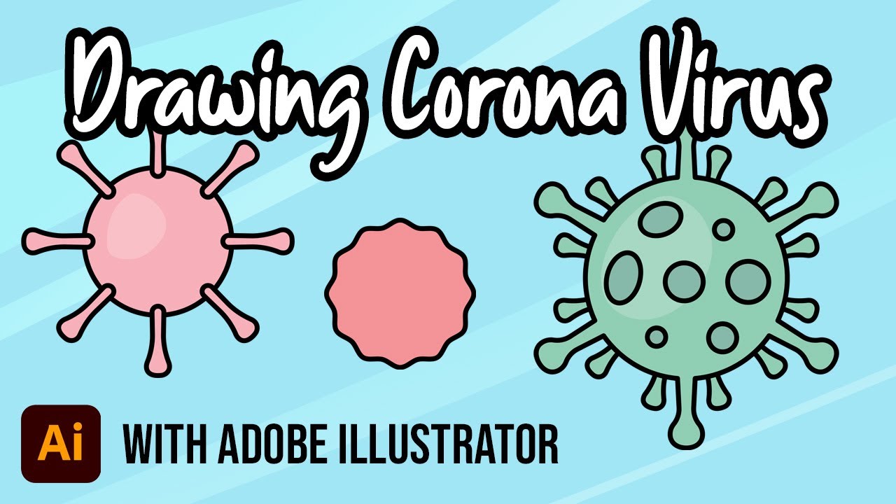How to Draw Corona Virus with Adobe Illustrator