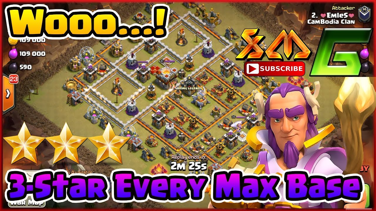 Clash of Clans⭐Elite War ! 3-Star Every Max Base TH11⭐Beautiful Strategy Attack !!