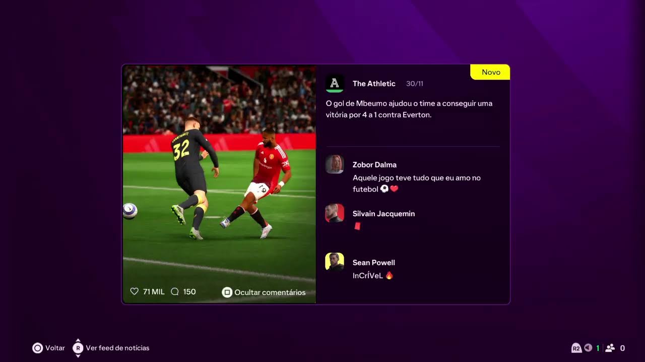 #PlayerGame [ Man und  0.1 X 03 Everton  [ Liga Inglesa Vitual FC25 PS4 ]
