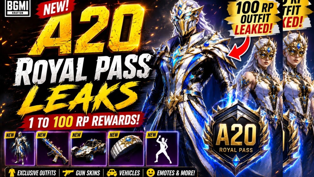 🔥BGMI A20 Royale Pass Leaks 😱 | Full Rewards Revealed |BGMI A20 ROYAL PASS LEAKS| NEXT ROYAL PASS 