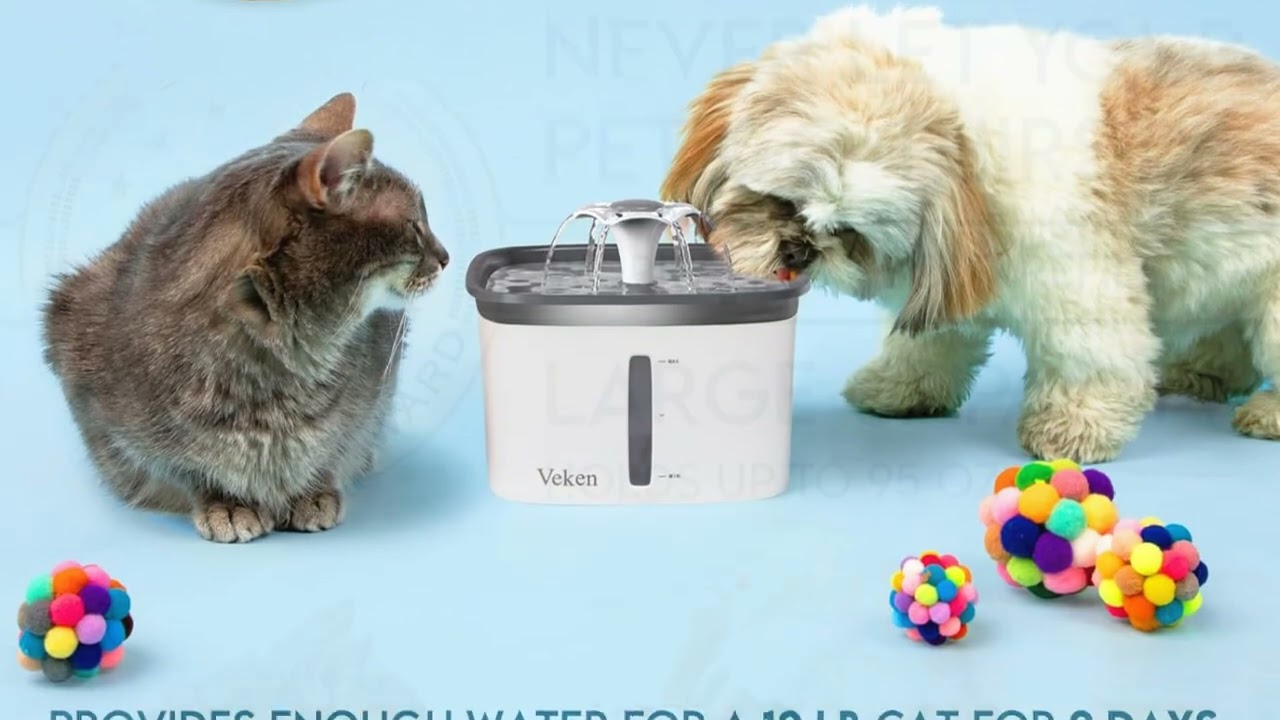 💧🐱 Veken Pet Water Fountain – Automatic, Quiet Hydration for Cats & Dogs!