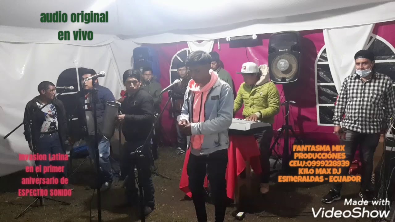 Invasion Latina en el evento del primer aniversario de Espectro Sonido