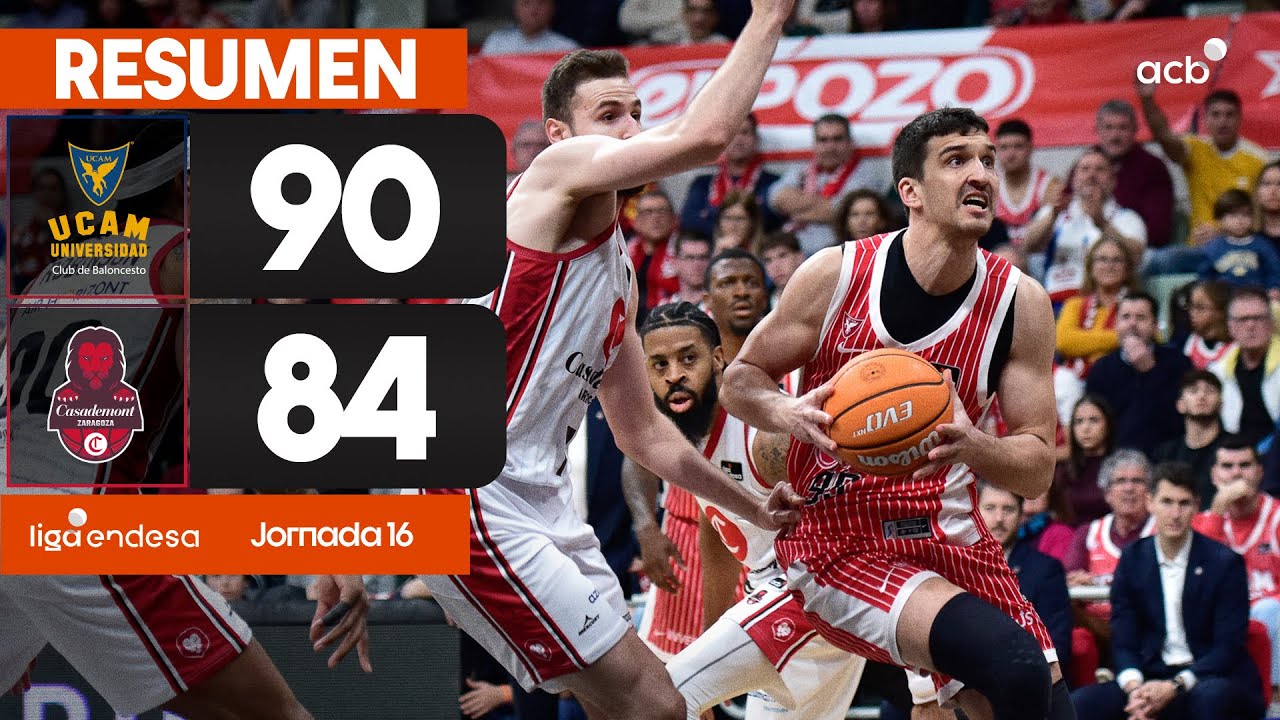 UCAM Murcia - Casademont Zaragoza (90-84)RESUMEN  | Liga Endesa 2025-26