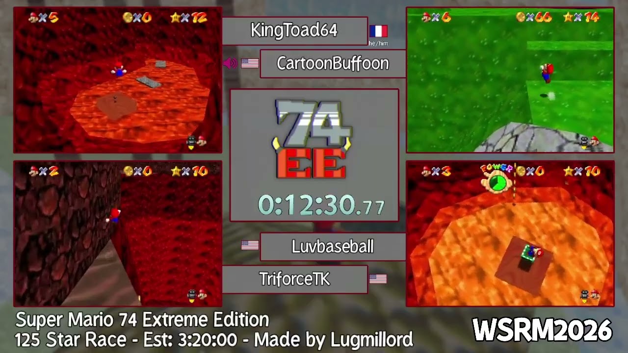 WSRM2026 - Super Mario 74 Extreme Edition 125 Star Race by KingToad64, CartoonBuffoon, TriforceTK, a