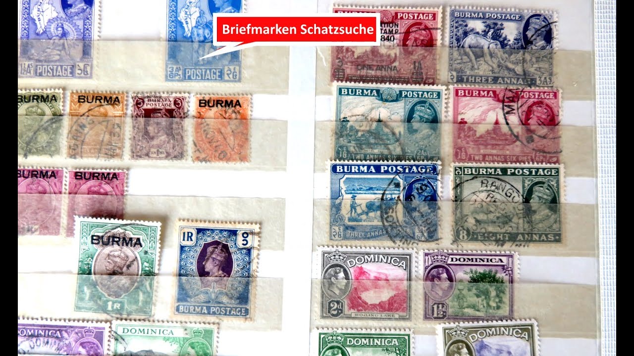 Briefmarken wertvoll? Schatzsuche in einem Briefmarkenalbum Britische Kolonien