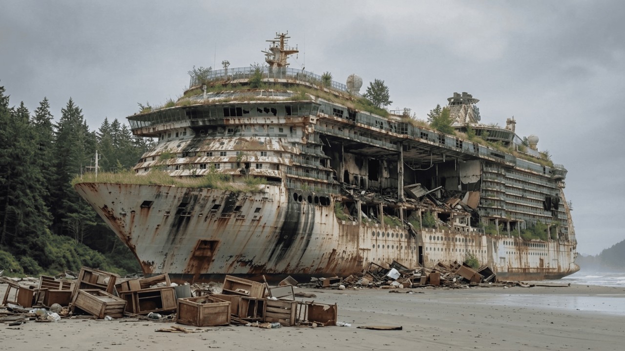 Abandoned 99-Year-Old Cruise Ship Transformed Into a Luxury Ocean Mansion