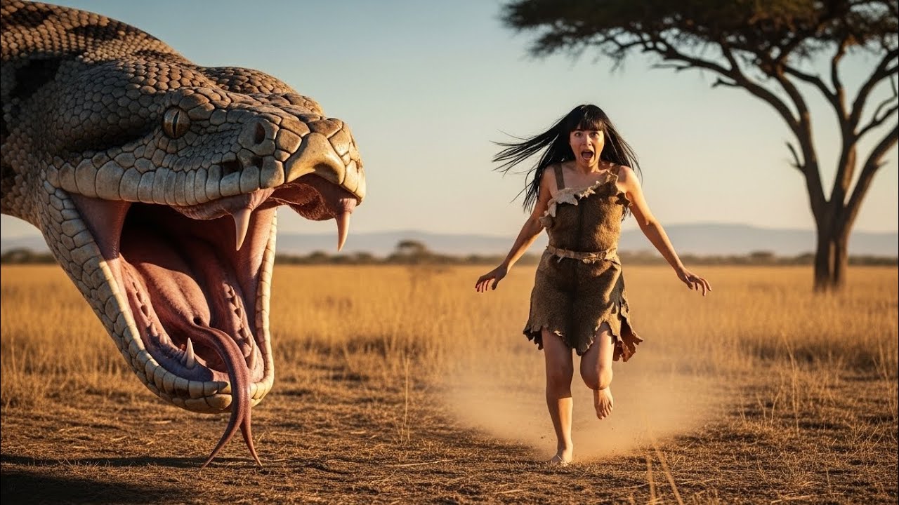 Life Million Years Ago: A Girl Saved a Zebra from a Giant Snake @PrehistoricWorldHub-x3f