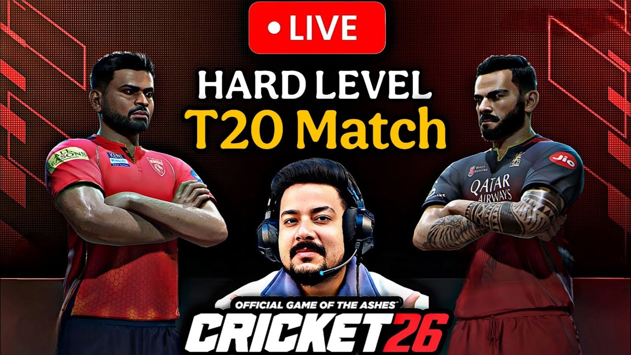 LIVE: PBKS vs RCB | Hard Level | T20 2026 Match | Cricket 26 #live