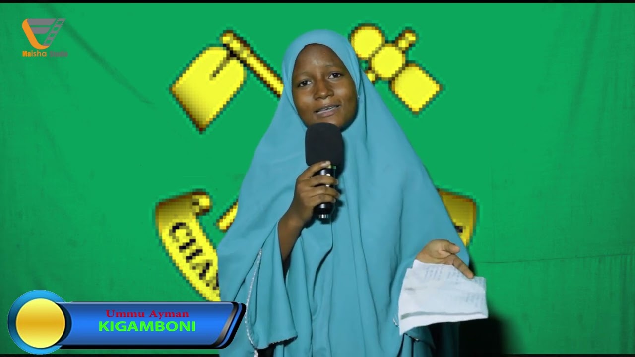 Ummu Ayman at MAISHA STUDIO & TV akisoma ushairi wa kumsifia Rais mama Samia Suluhu Hassan