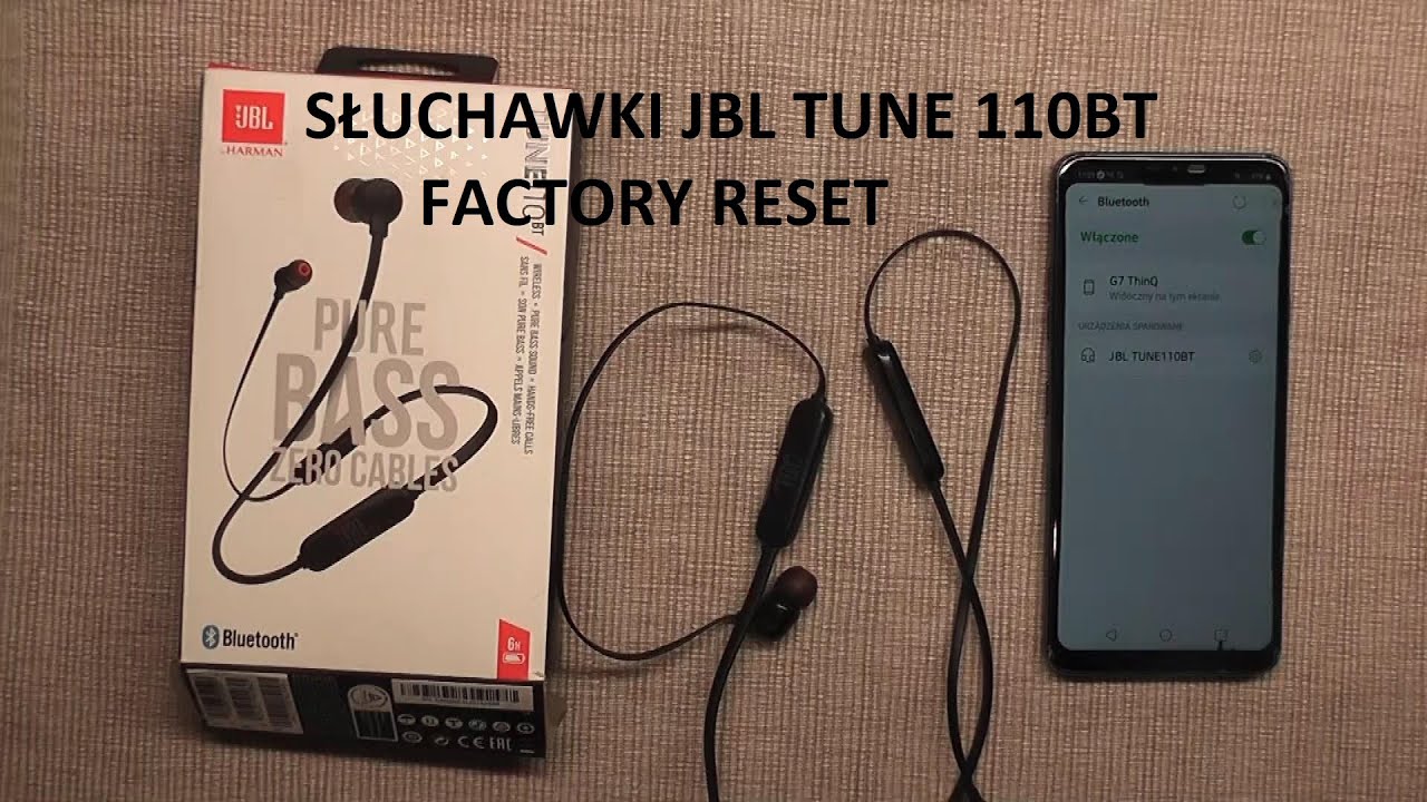 SŁUCHAWKI JBL TUNE 110BT  FACTORY RESET, reset do ustawień fabrycznych