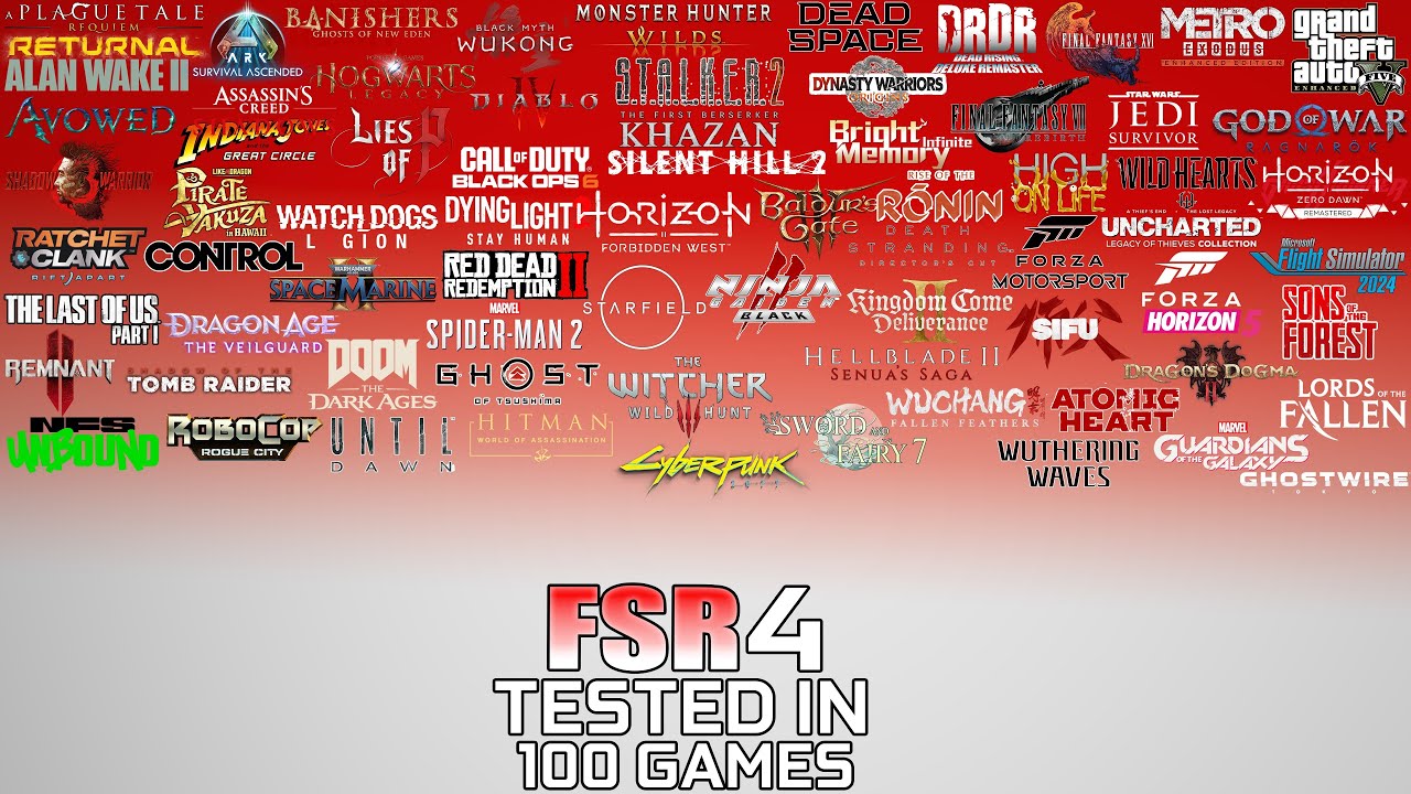 AMD FSR 4 Performance Tested in 100 Games
