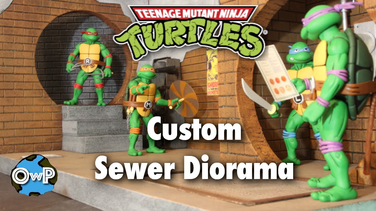 TMNT Sewer Custom Diorama for NECA Action Figures