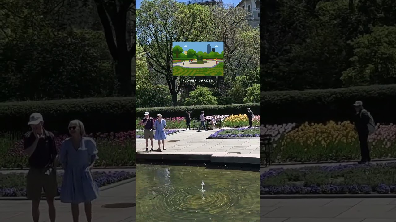 Flower Garden Meets Dancing Fountain &ndash; NYC Gem!