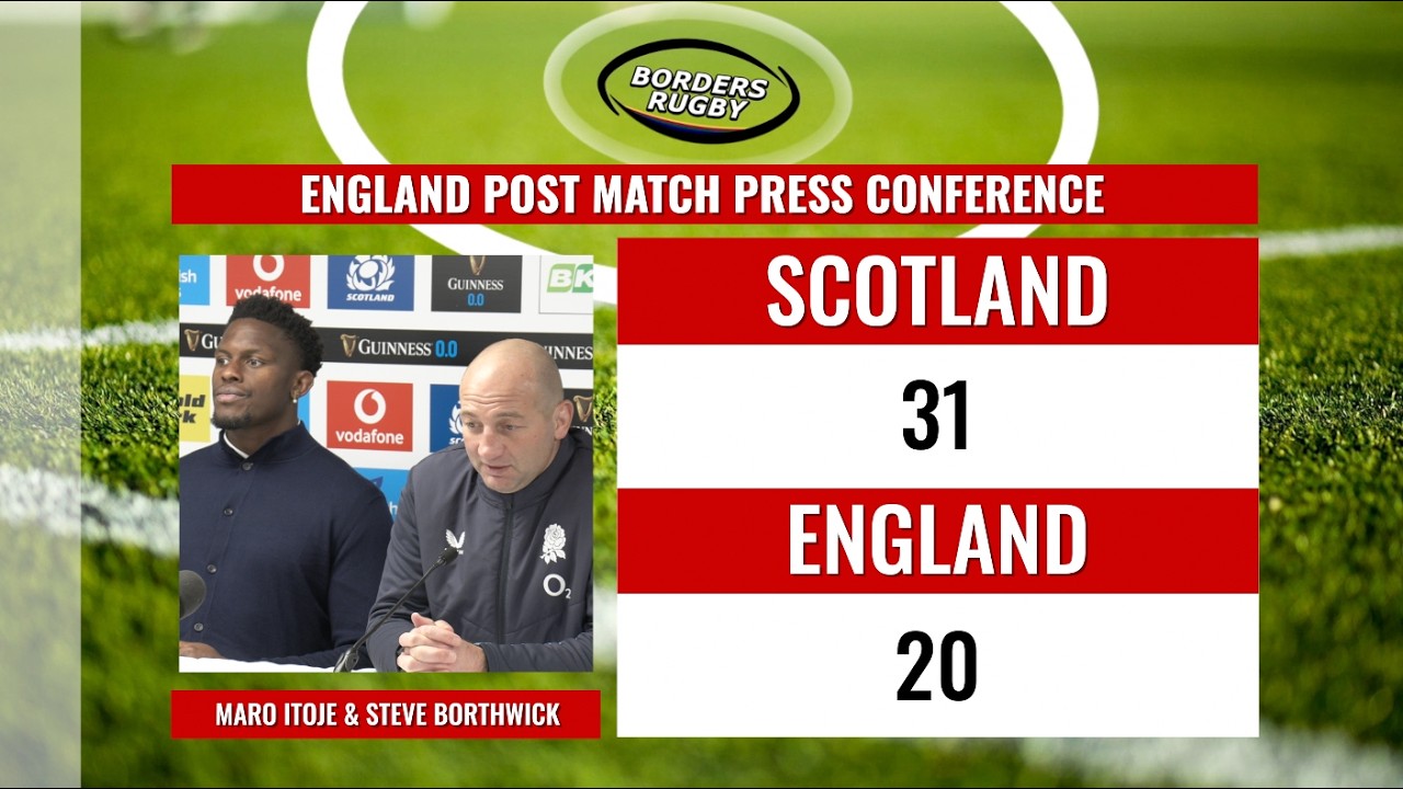 ENGLAND RUGBY PRESS CONFERENCE - ENGLAND v SCOTLAND 14.2.26 - MARO ITOJE & STEVE BORTHWICK