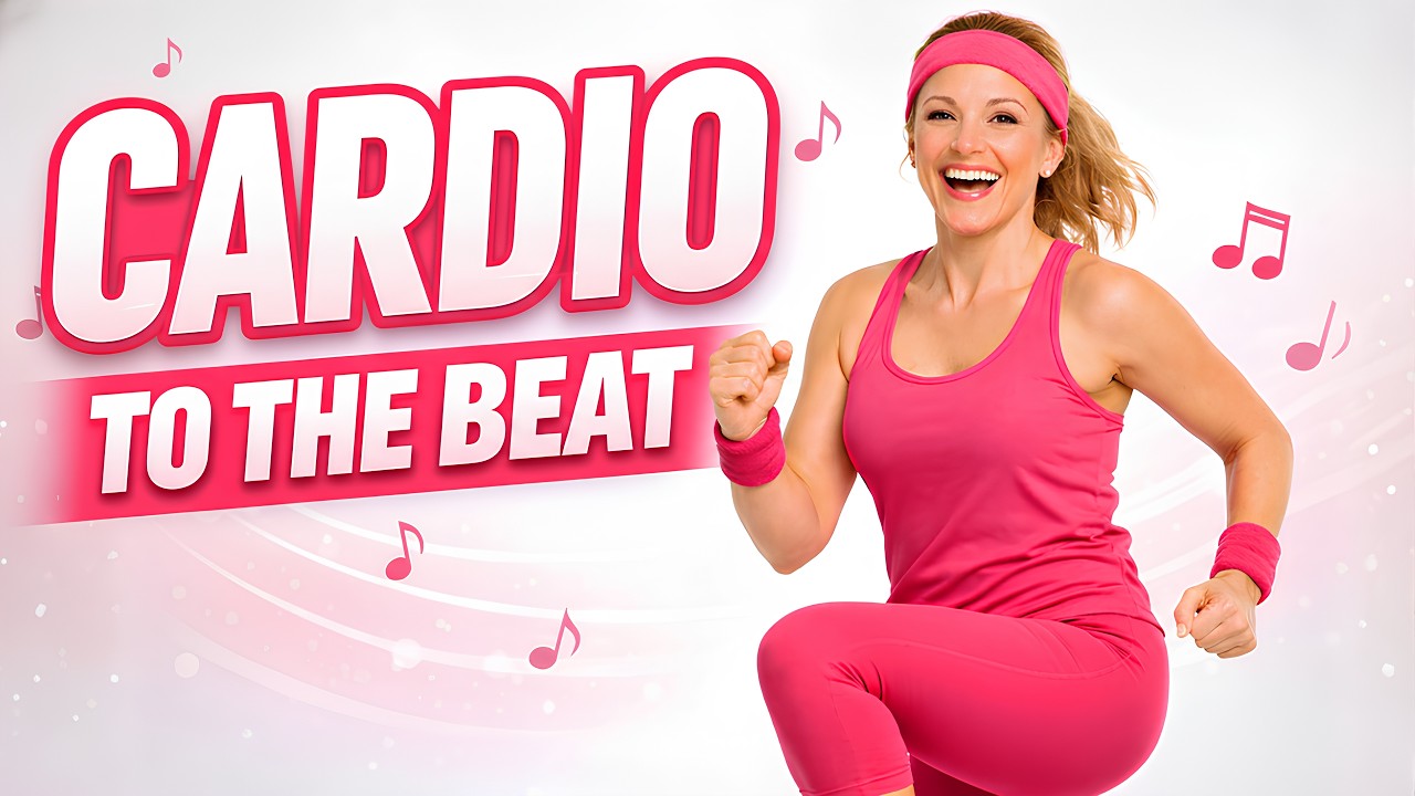 Feeling Blue? PINK CARDIO WALK | 1600 Steps Workout Mood Boost