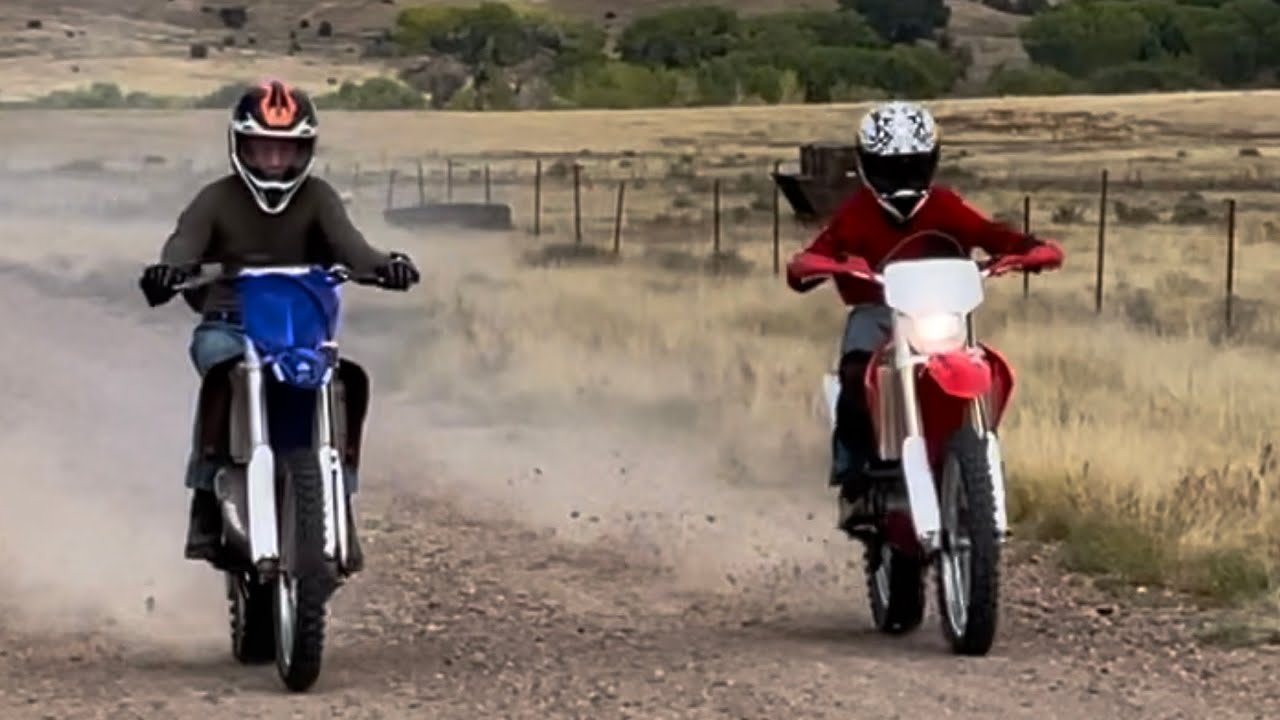 CRF250X vs YZ125 - drag racing