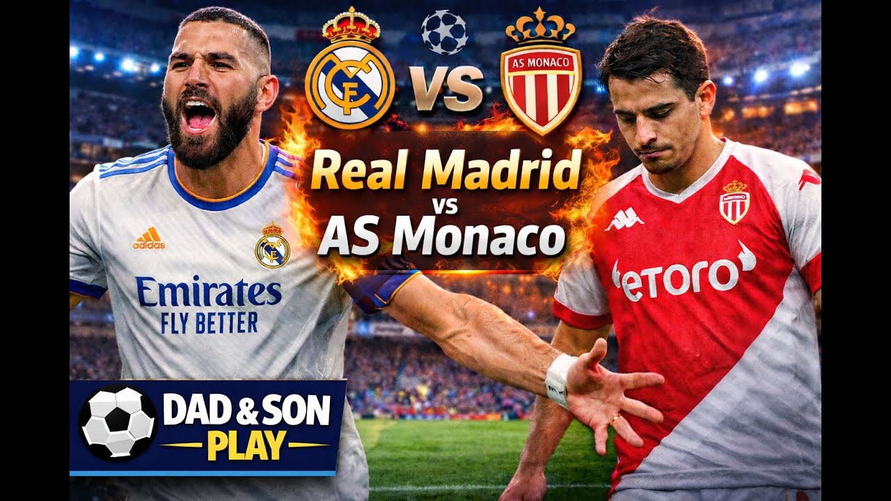 Real Madrid vs AS Monaco 🔥 10–0 | UEFA Champions League Match Simulation