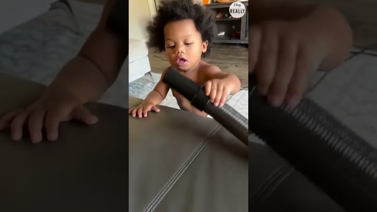 Toddler vs Hoover 😅 #shorts