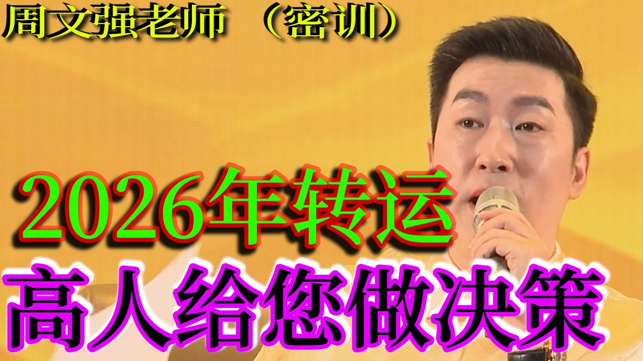 [1366]周文強老師解說：2026年讓你轉運，運用高人的決策，您是可以轉運的，用心學習，領悟真諦！